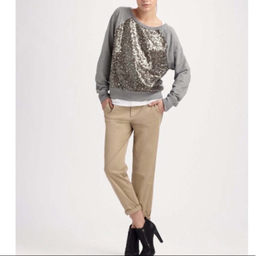 VINCE Boyfriend Khaki Chino Ankle Pant